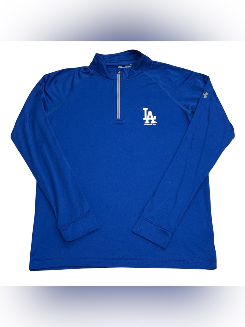 Under Armour Los Angeles Dodgers Baseball Blue Quarter Zip Sweatshirt Men Small